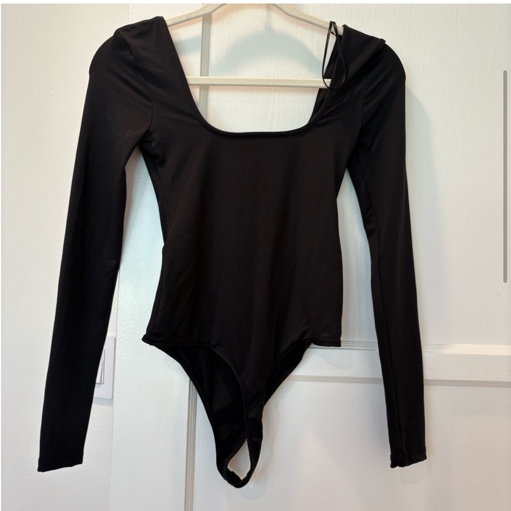 Zara Black Long Sleeve Bodysuit